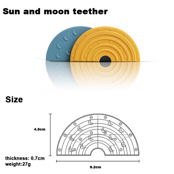 2021新製品注文BPAの自由なシリコーンの虹の赤ん坊の歯生期のシリコーンのTeetherのおもちゃ