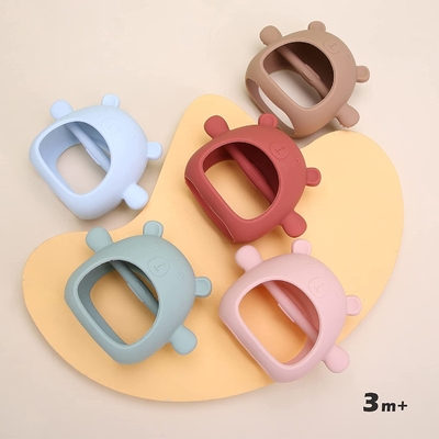 Pain Relief Anti Drop Mitten Silicone Teething Toy For Soothing Sore Gums