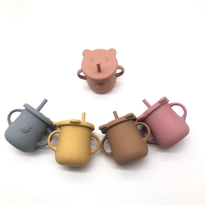 100% food grade silicone baby cup toddler silicone baby drinking cup small training baby cup