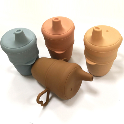 Unbreakable BPA Phthalate Free Sippy Cups Baby Silicone Sippy Cup Lids