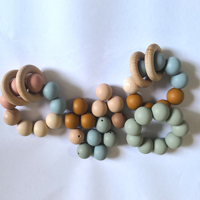 Pink Green BPA Free Baby 20mm Silicone Beads Bulk Food Grade