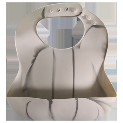 Full Printing Latex Free Customized Marble Silicone Baby Bib For Dinner