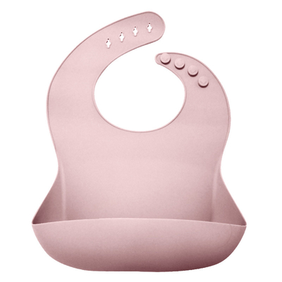 Antibacterial Toddler silicone scoop bib Waterproof Feeding Bibs With Crumb Catcher
