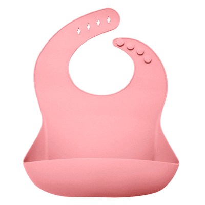 Antibacterial Toddler silicone scoop bib Waterproof Feeding Bibs With Crumb Catcher