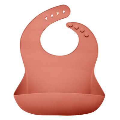 Antibacterial Toddler silicone scoop bib Waterproof Feeding Bibs With Crumb Catcher