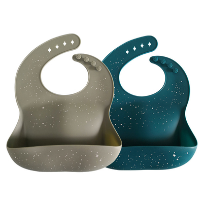 Comfortable Soft Silicone Baby Bib Eco Friendly ODM Customized Logo