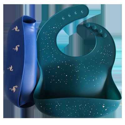 Comfortable Soft Silicone Baby Bib Eco Friendly ODM Customized Logo