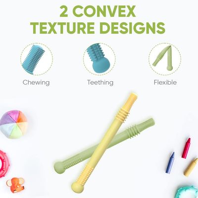 赤ん坊のための柔らかい0.6x0.6 6.2inchesのシリコーンの歯が生える棒0かの6か月